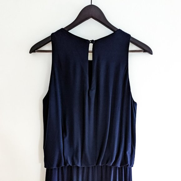 BA Nites Beaded Dress, Navy Blue, Size 8 - Picture 5 of 7